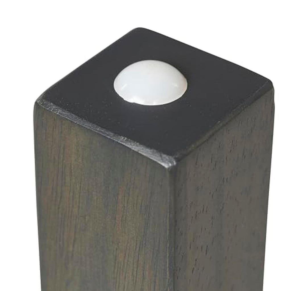 24in Square Hardwood Table with 22in Legs, Grey Wash - PDX Furnish