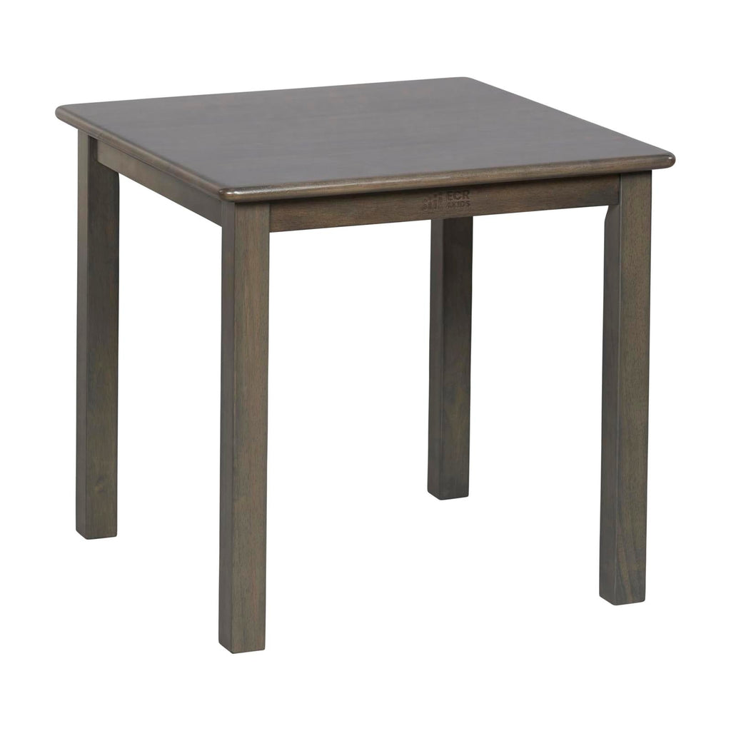 24in Square Hardwood Table with 22in Legs, Grey Wash - PDX Furnish
