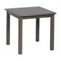 24in Square Hardwood Table with 22in Legs, Grey Wash - PDX Furnish