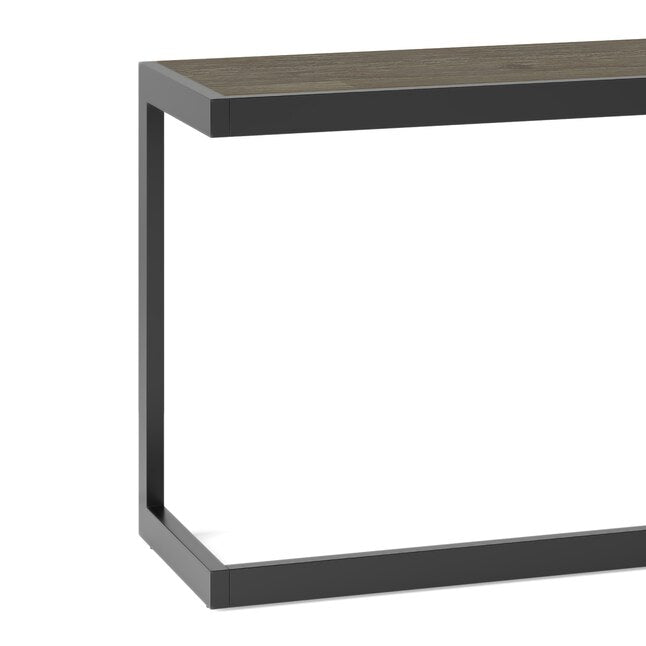 Simpli Home Erina 52" Solid Acacia Console Sofa Table – Grey &amp; Metal NEW NIB