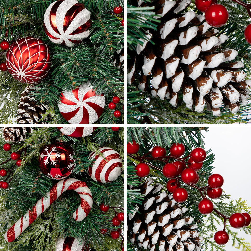 30" Christmas Teardrop Winter Garland, like new