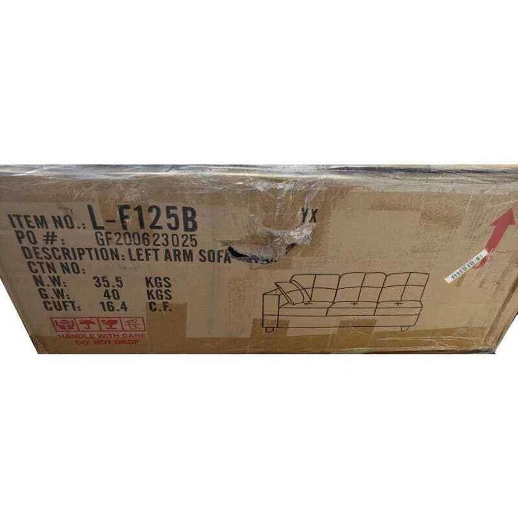 Lifestyle Furniture Right-Facing (Left Arm) Sofa, Cloud Gray (Sofa ONLY)