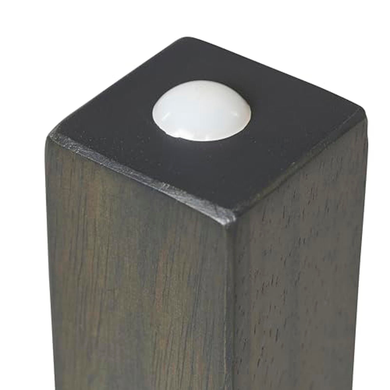 24in Square Hardwood Table with 22in Legs, Grey Wash