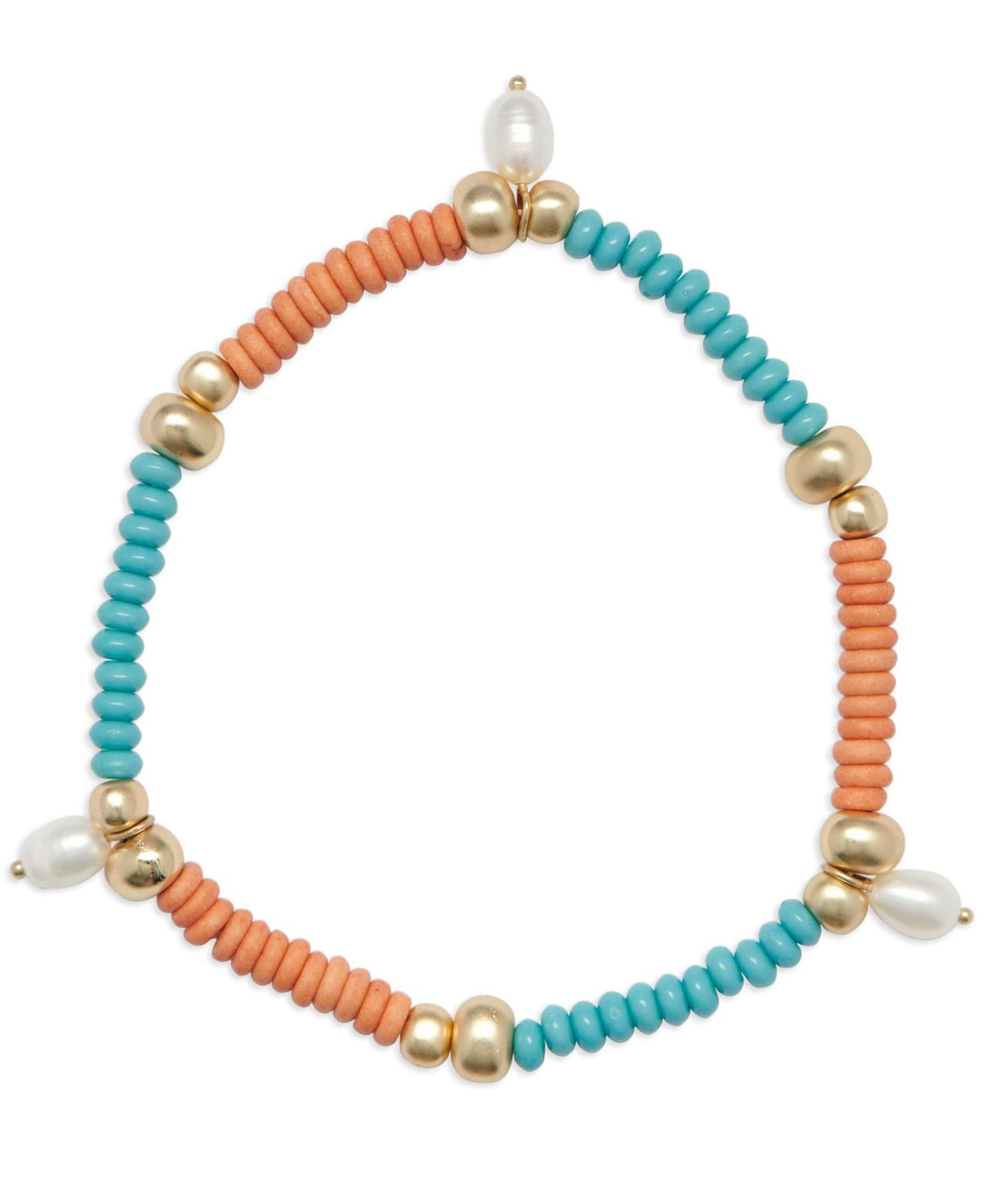 Lucky Brand Turquoise Summer Bracelet Set, Gold, One Size