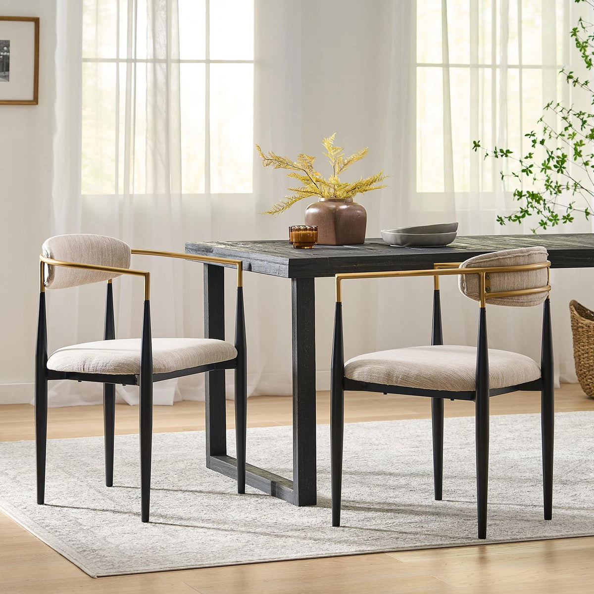 Christopher Knight Home Gertru Dining Chairs, Set of 2,  Beige
