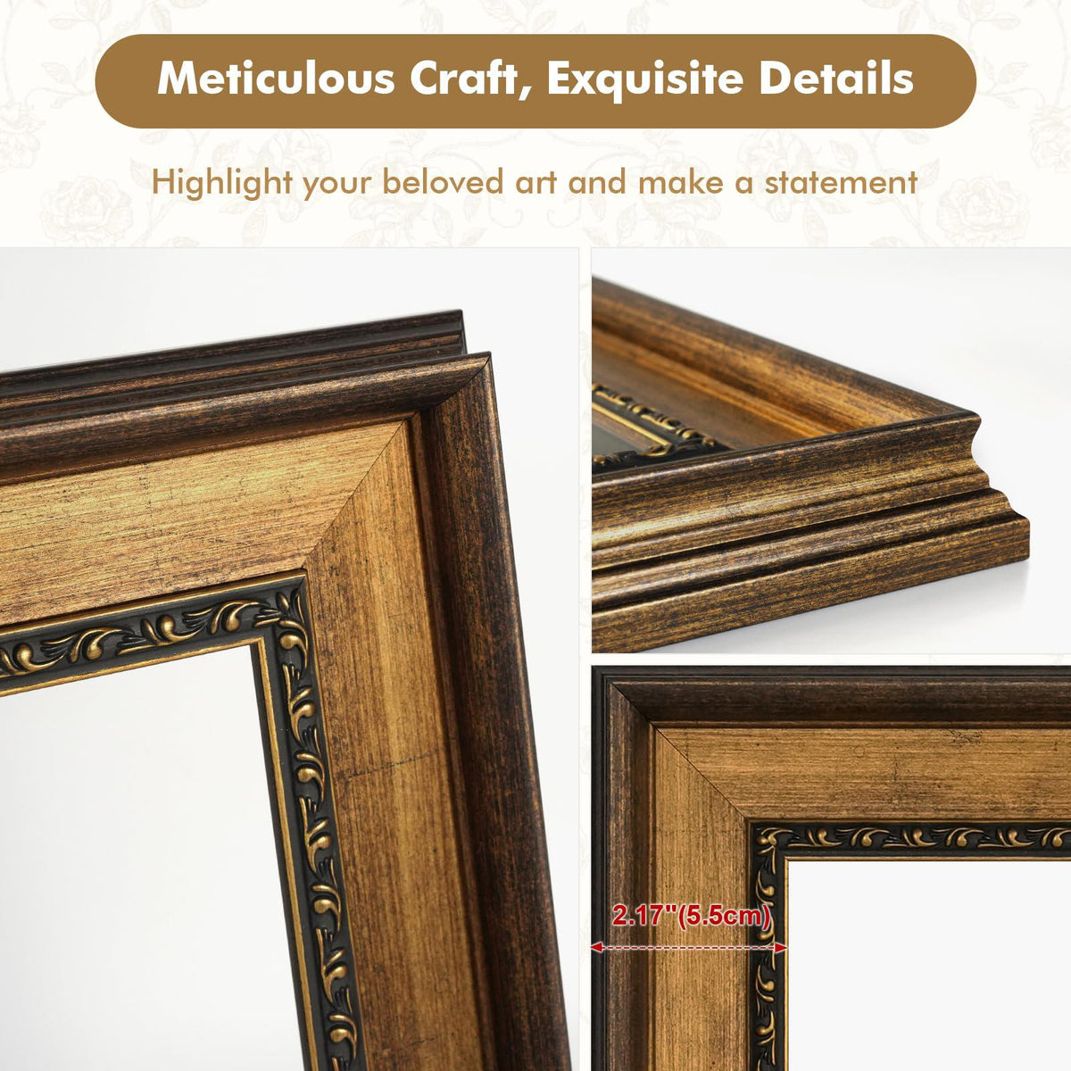 Antique French Canvas Frame for 20x24, Frame Only