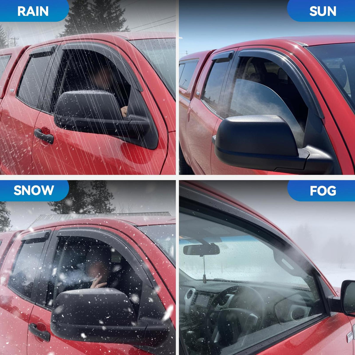 Window Visors Rain Guards 2010-2014 Subaru Outback