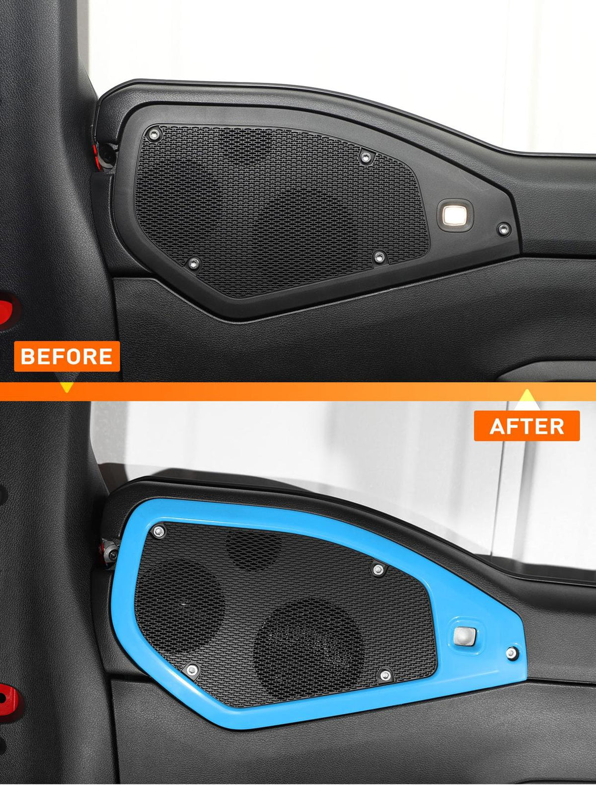 Overhead Soundbar Trim for 2024+ Jeep Wrangler (JL) & Gladiator (JT), Sky Blue