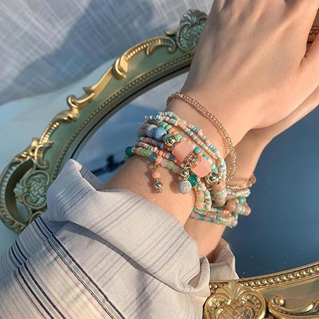 Beaded Bracelets for Women,Bohemian Stackable Style