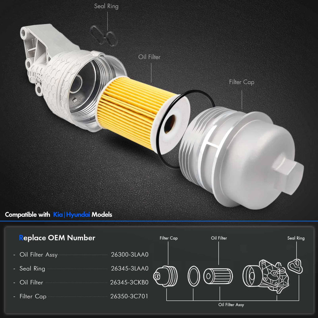26300-3LAA0 Upgrade Aluminum Oil Filter Complete Assembly Kit