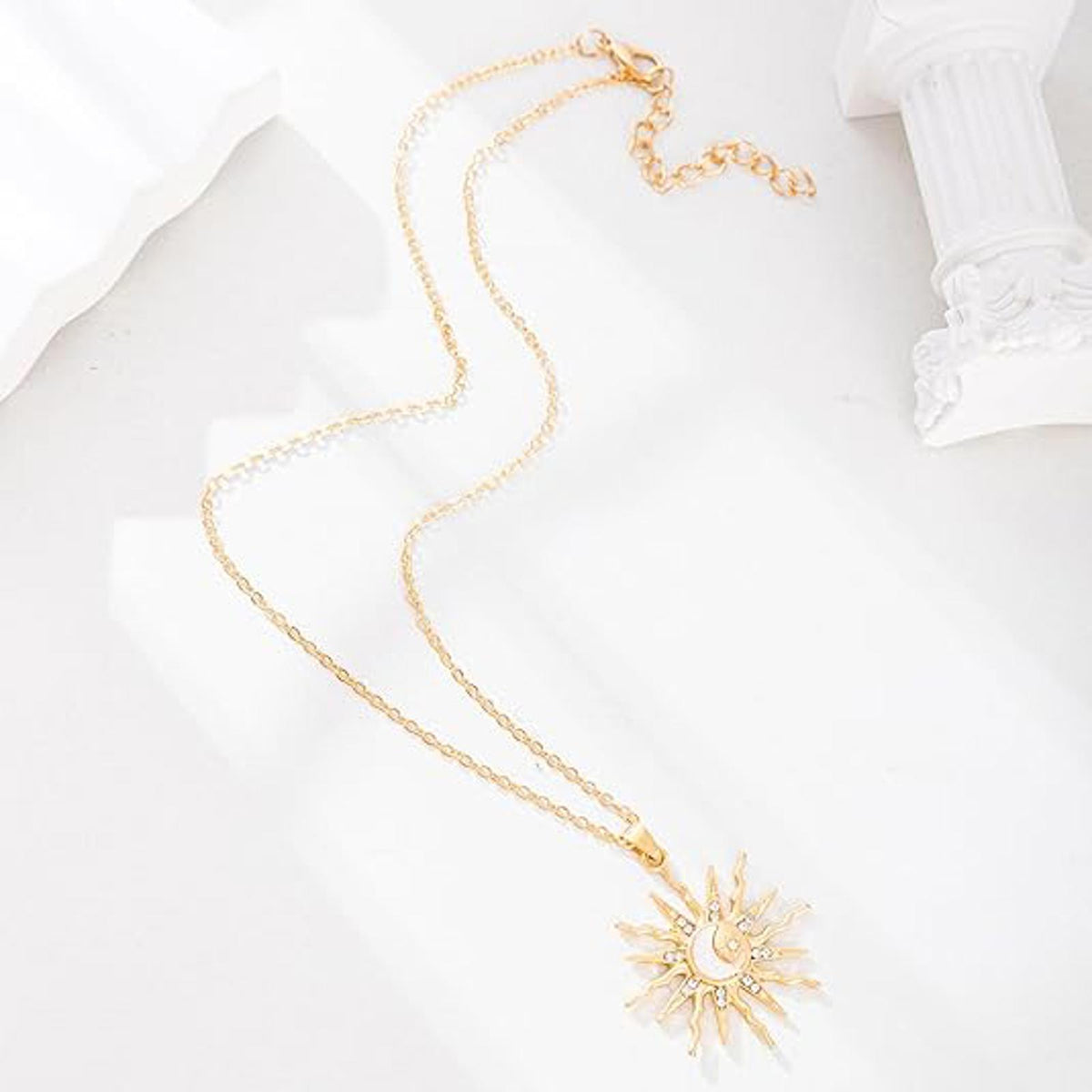 14K Gold Pendant Necklace for Women - Dainty Tiny Pendant Choker