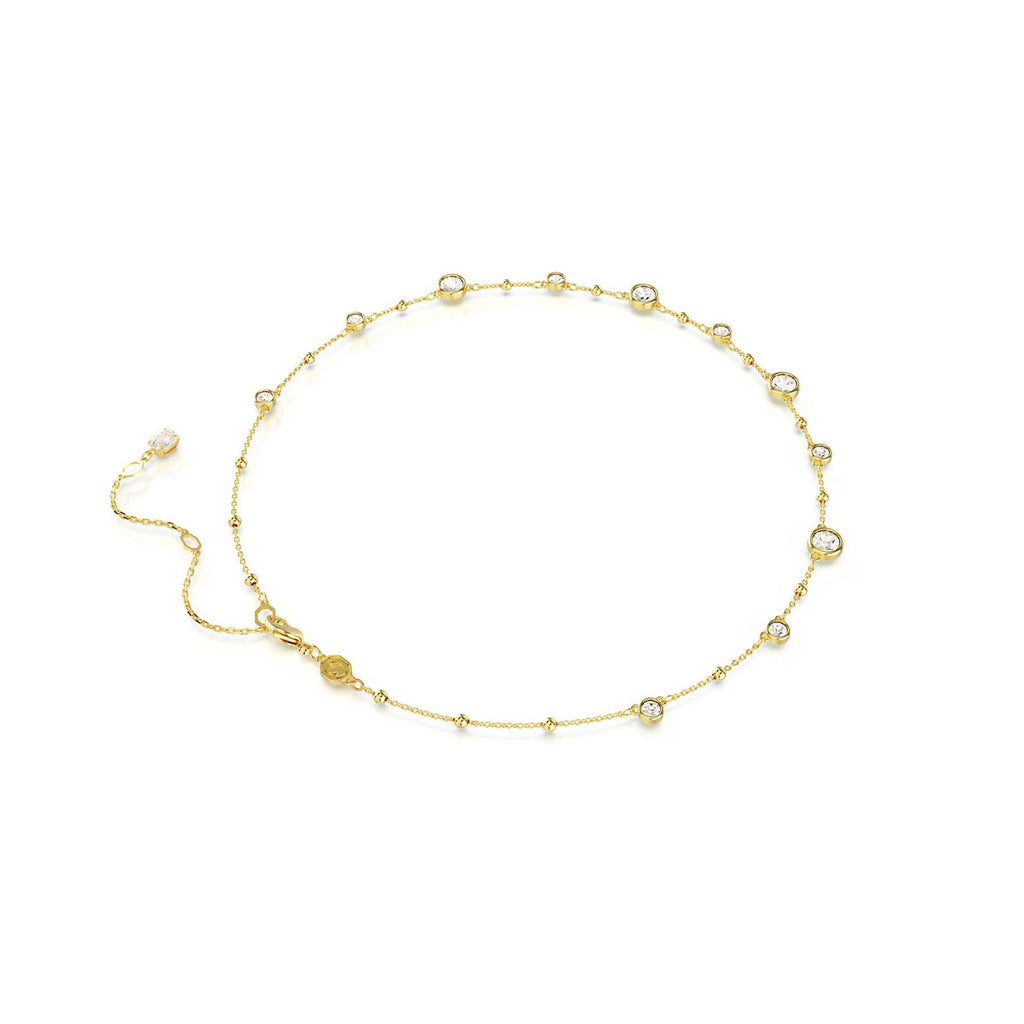 Swarovski Imber Necklace, Scattered Design with Clear Round-Cut Crystals