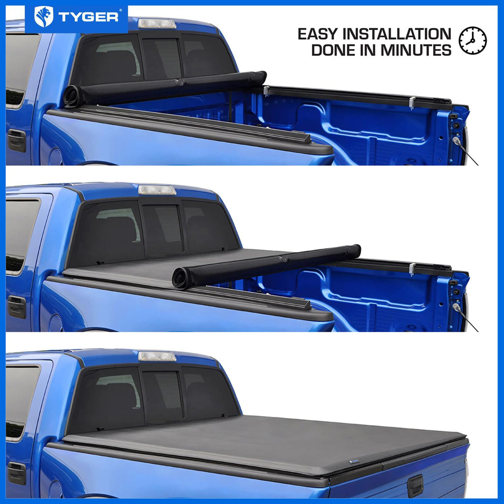 Tyger Soft Roll-up Truck Tonneau Cover, 2019-2026 Ram 1500, 67" Bed,  TG-BC1D9046