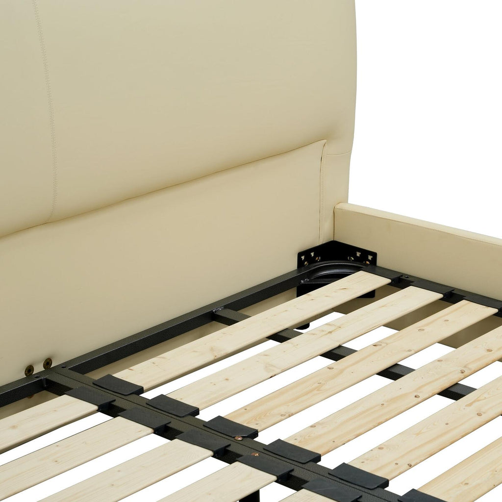 Luxury minimalist bed frame, premium leather, Queen or King, NEW