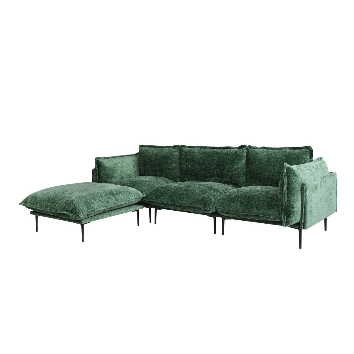 Minimalist Modular Sofa with Ottoman