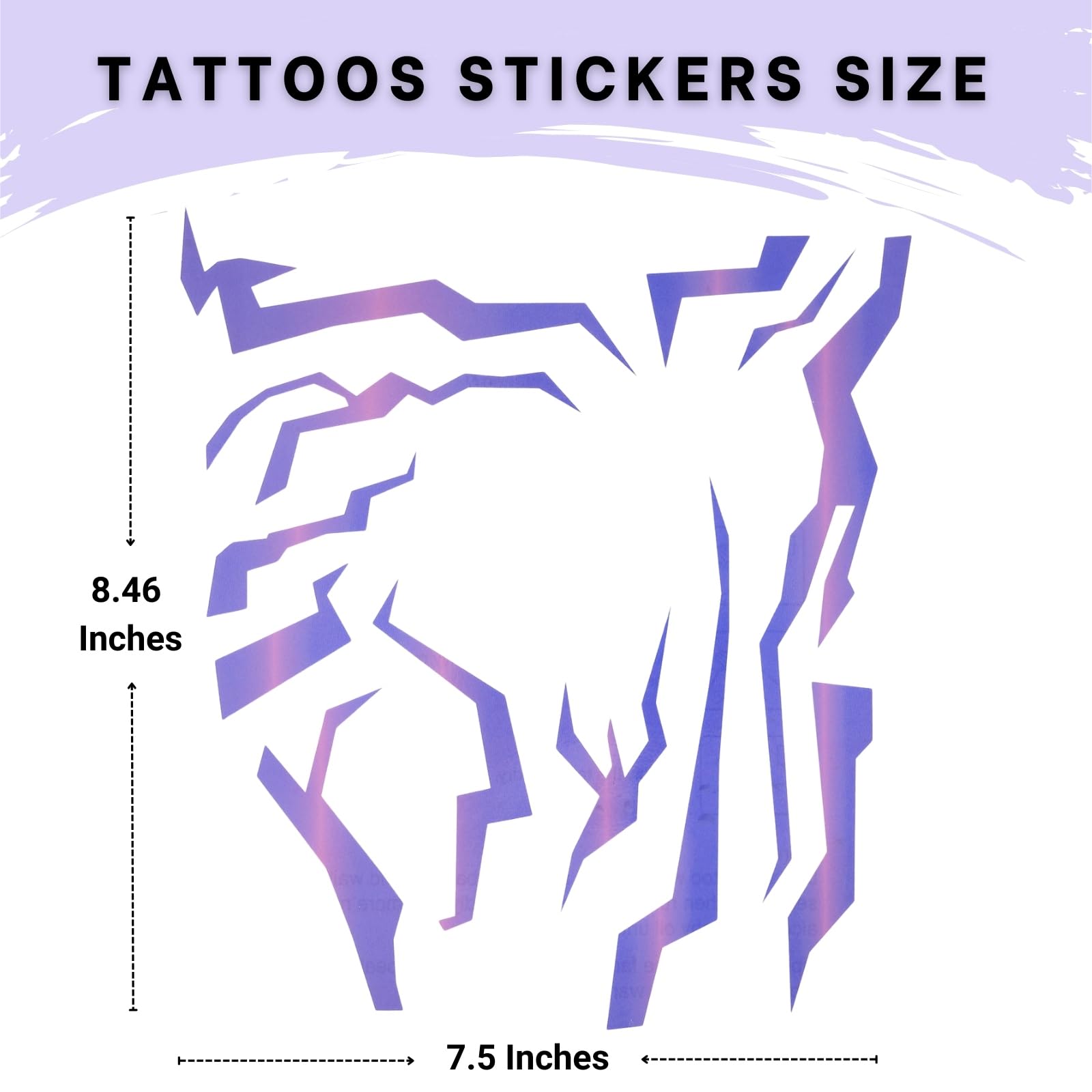 Purple Ombre Temporary Patterns Tattoo (2 PCS)