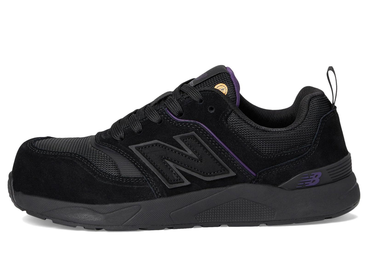 New Balance Elite SD10 Composite Toe Work Shoes, Women's 10, Black/purple
