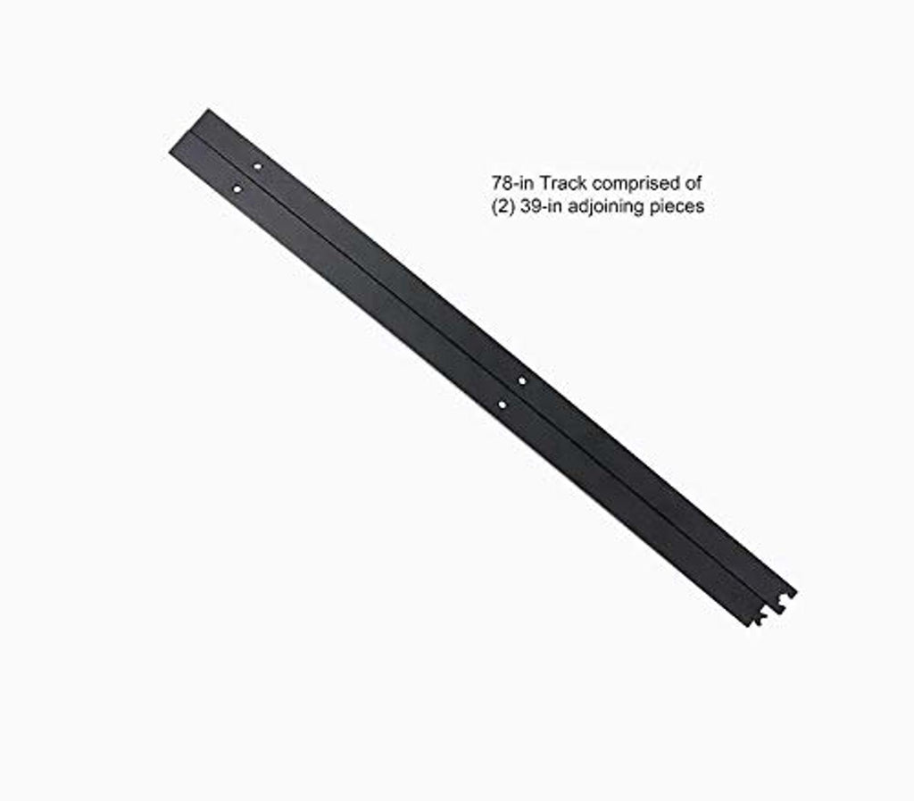 78-in Matte Black Interior Straight Soft Close Barn Door Kit