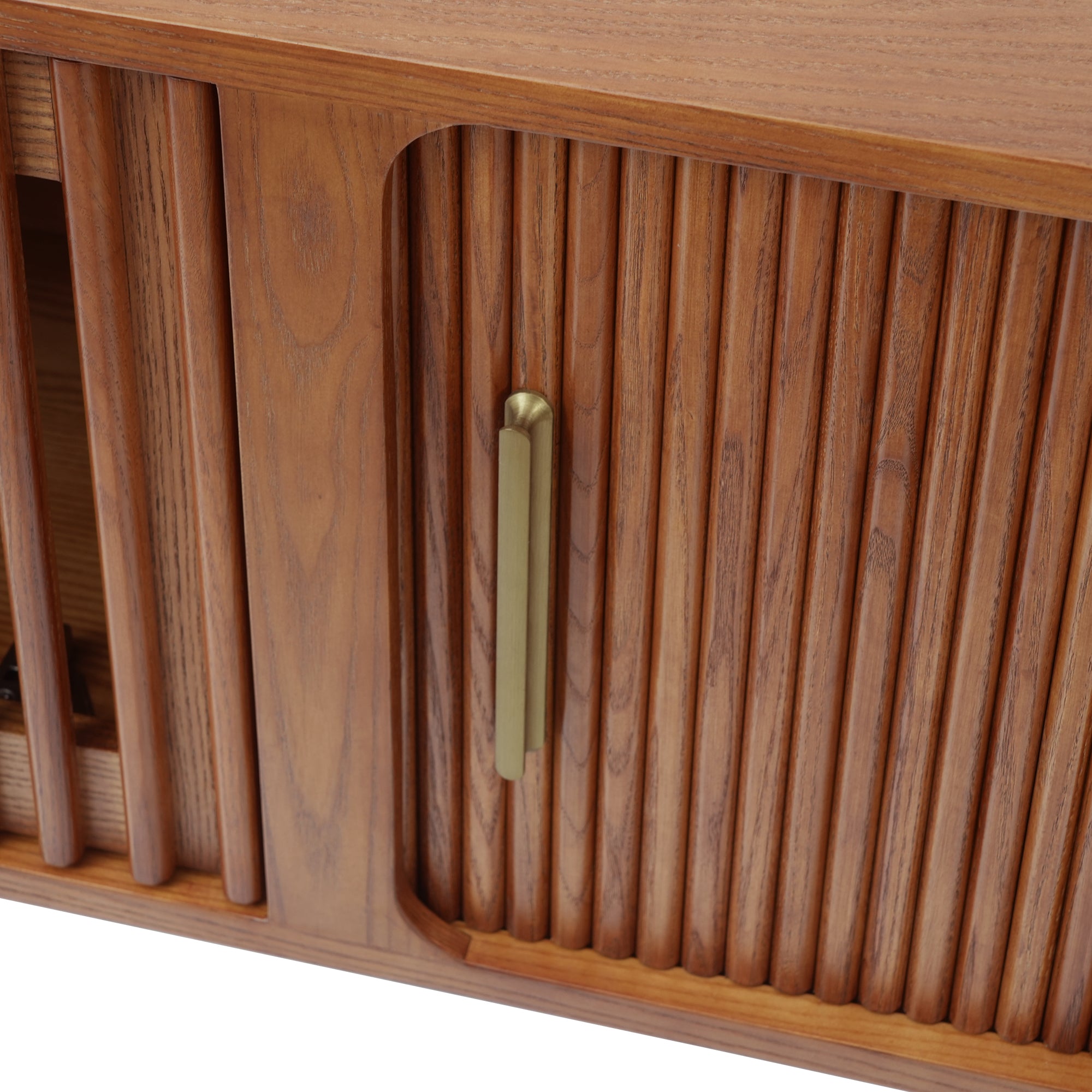 Linear Wood TV Stand