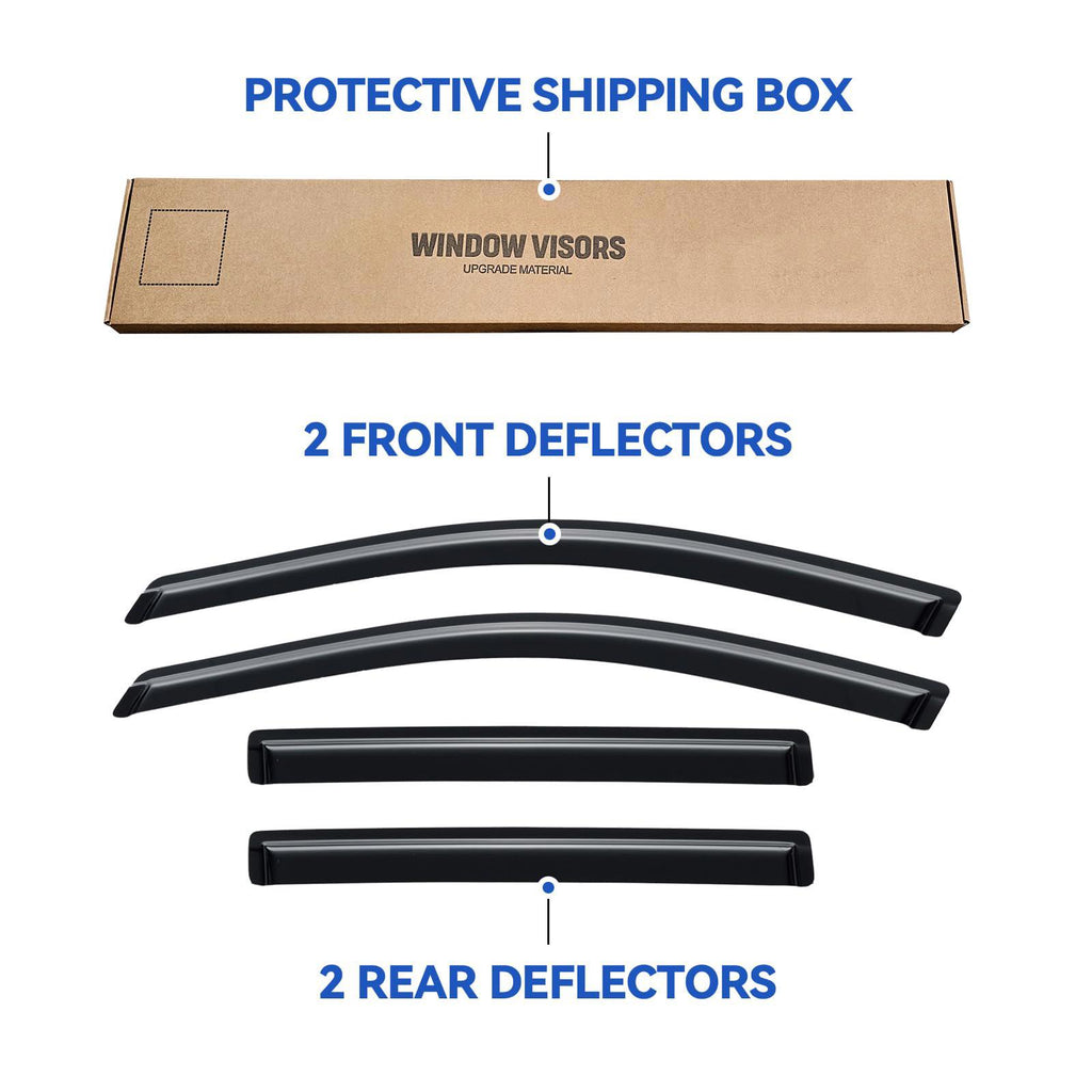 Window Visors Rain Guards 2010-2014 Subaru Outback