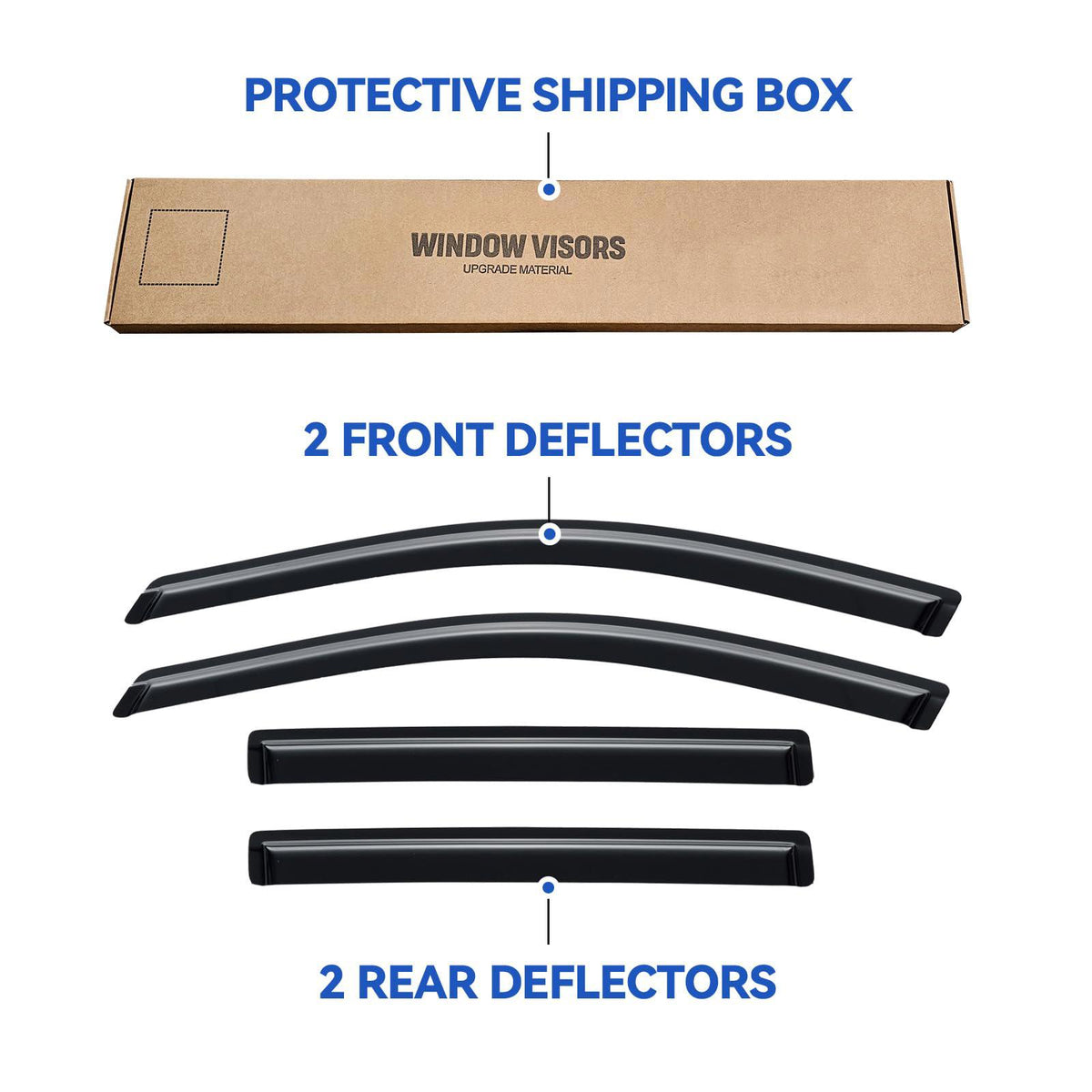 Window Visors Rain Guards 2010-2014 Subaru Outback