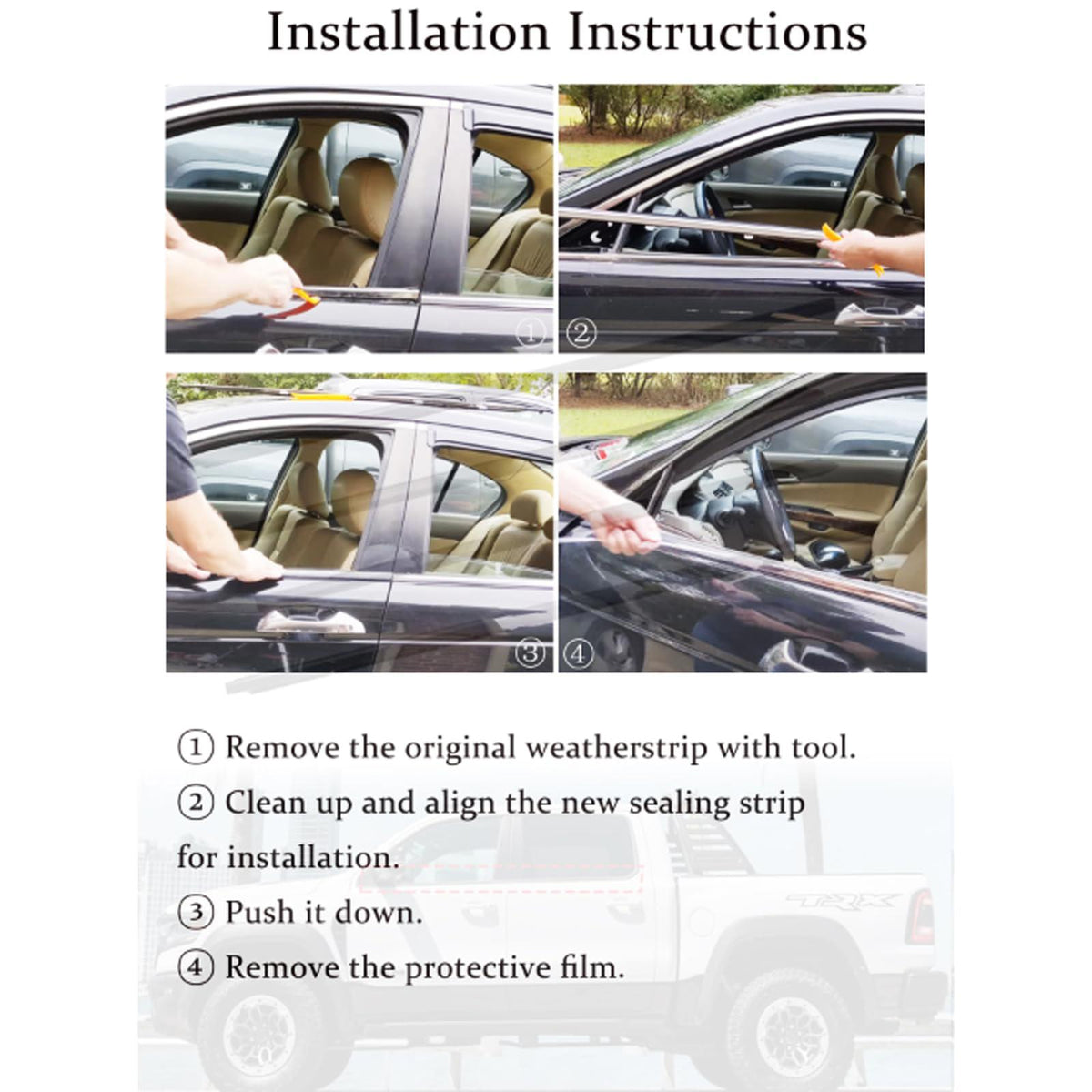 Car Window Molding Trim Kit, Compatible with 2012-2017 Toyota Camry
