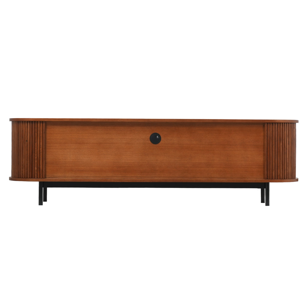 Linear Wood TV Stand