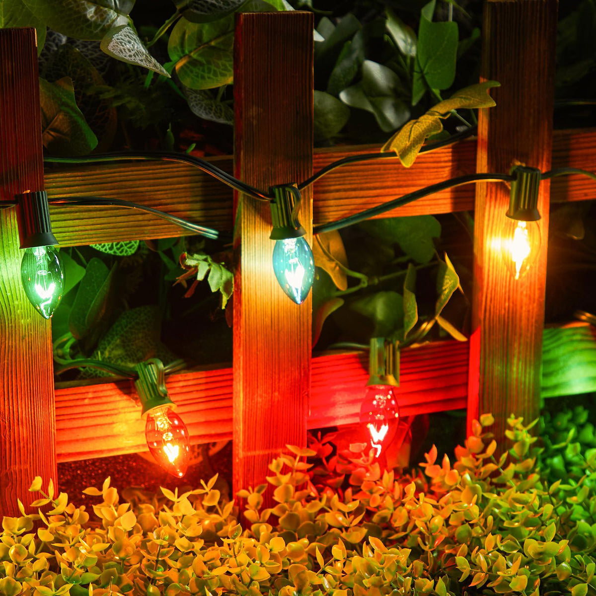 Multicolor Christmas String Lights, 100ft Vintage Christmas Tree Lights, C7