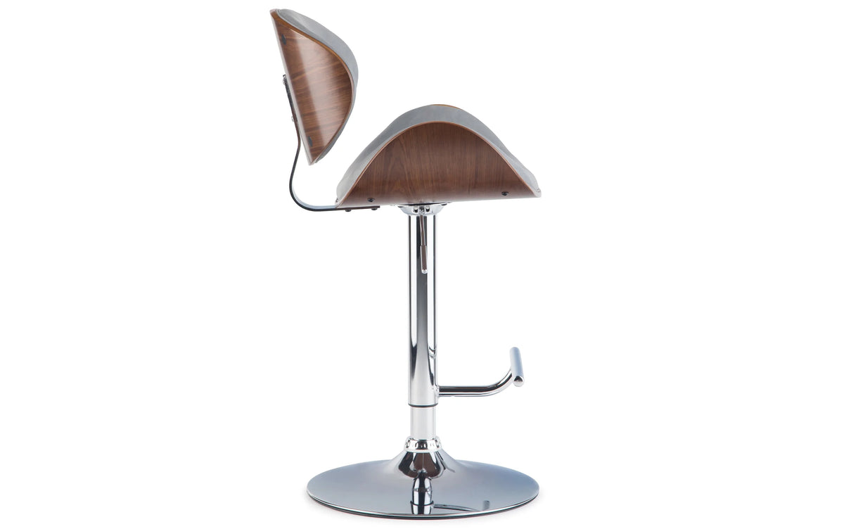 Simpli Home Marana 21" Bentwood Swivel Bar Stool Adj Counter Height NEW NIB