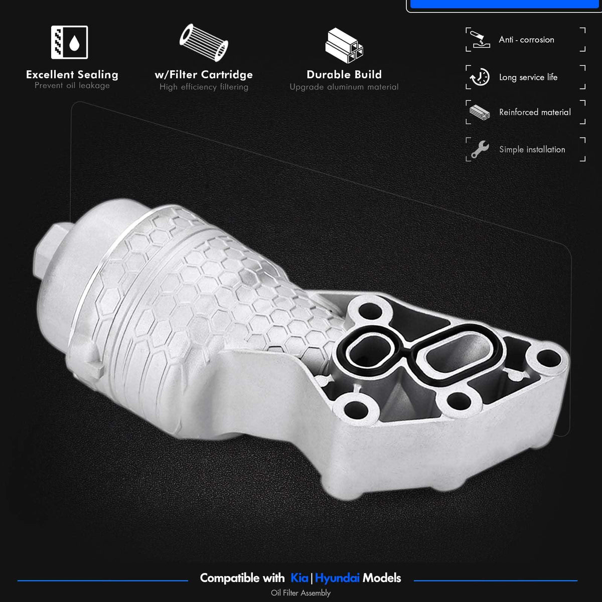 26300-3LAA0 Upgrade Aluminum Oil Filter Complete Assembly Kit