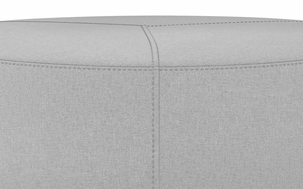 Simpli Home Moore 32" Contemporary Round Ottoman Coffee Table – Light Grey NEW
