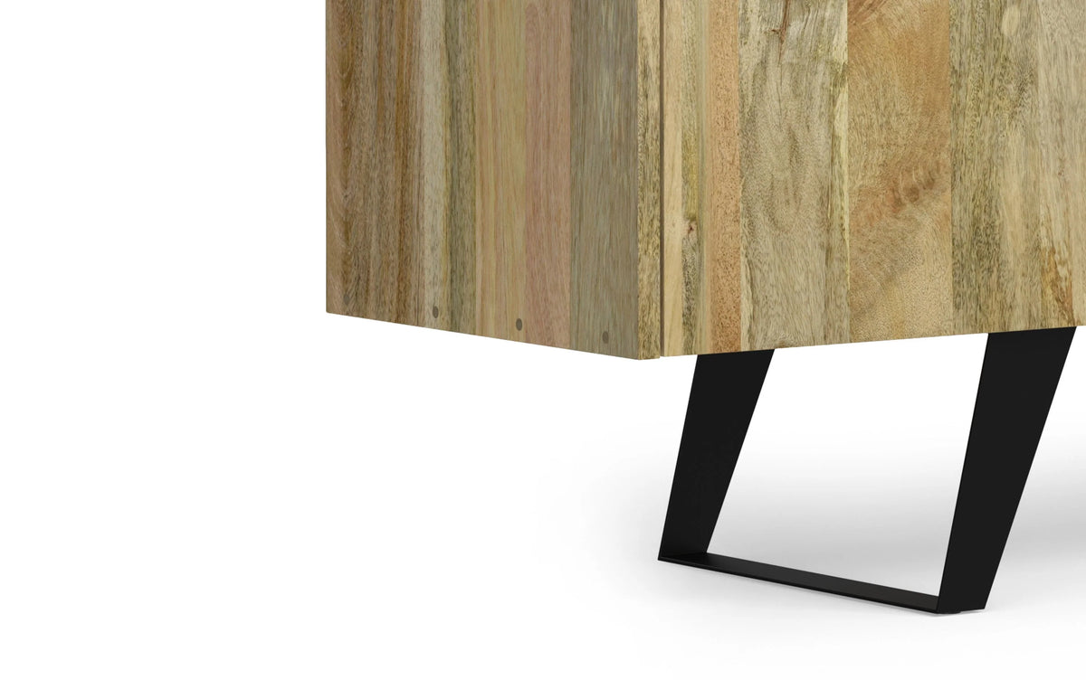 Simpli Home Lowry 72" Solid Mango Wood TV Media Stand for 80" TV – NEW NIB