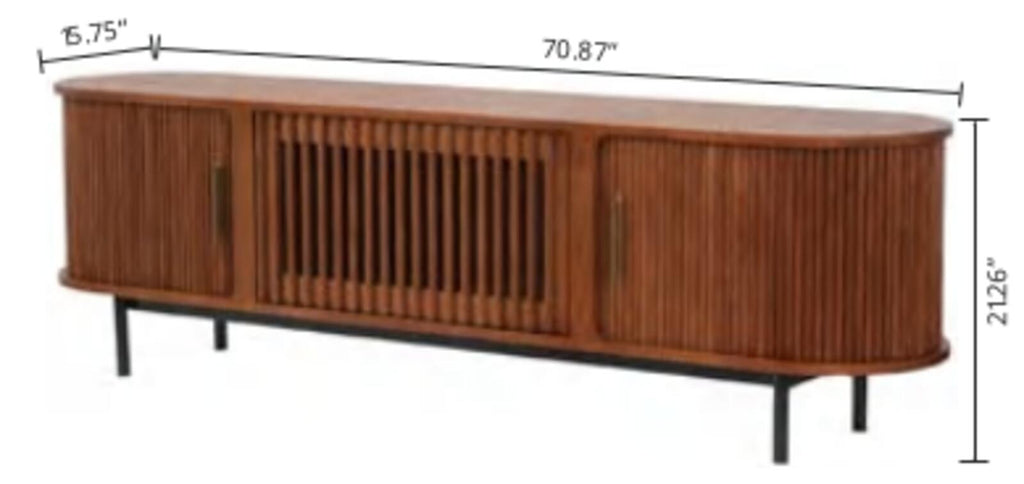 Linear Wood TV Stand