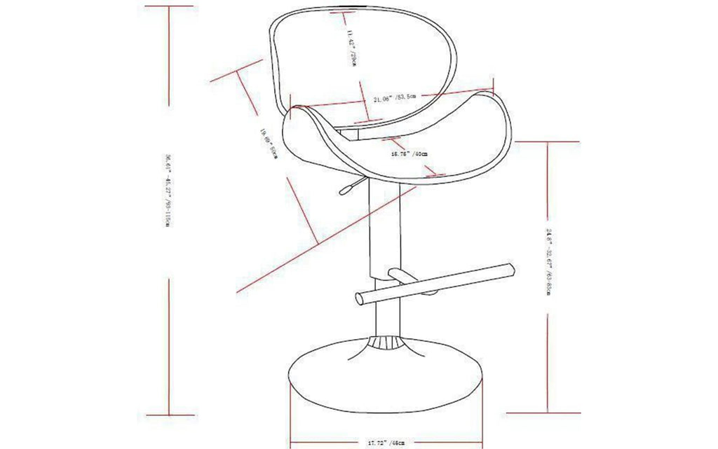 Simpli Home Marana 21" Bentwood Swivel Bar Stool Adj Counter Height NEW NIB