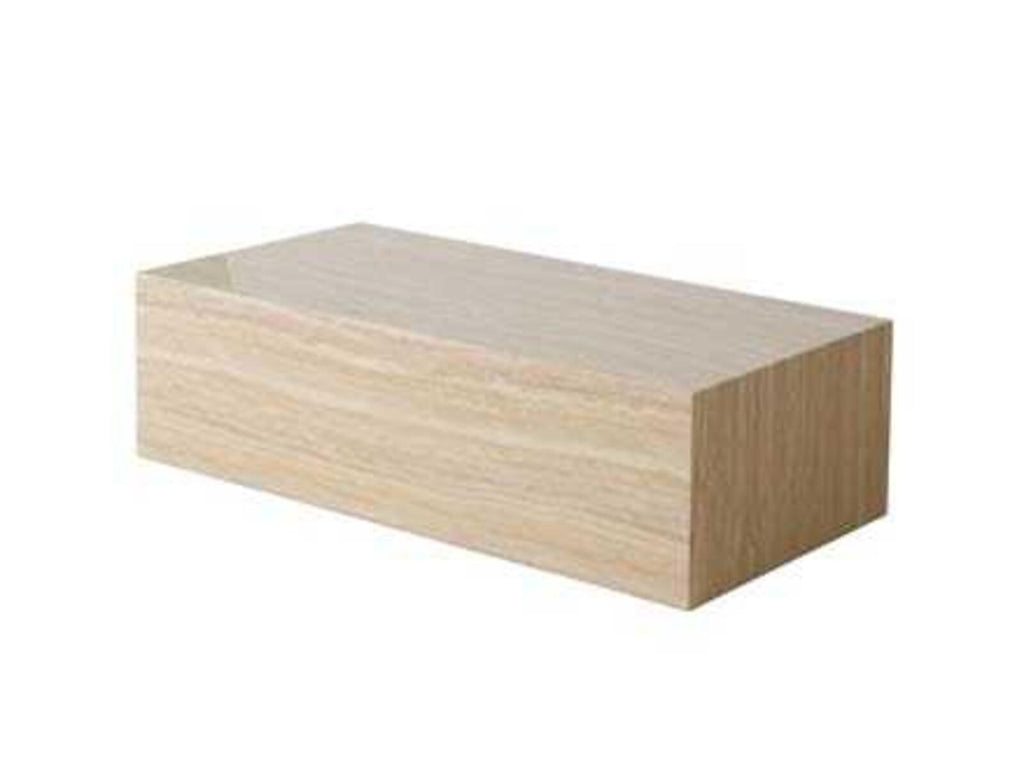 Monolith Travertine Coffee Table, Brand new