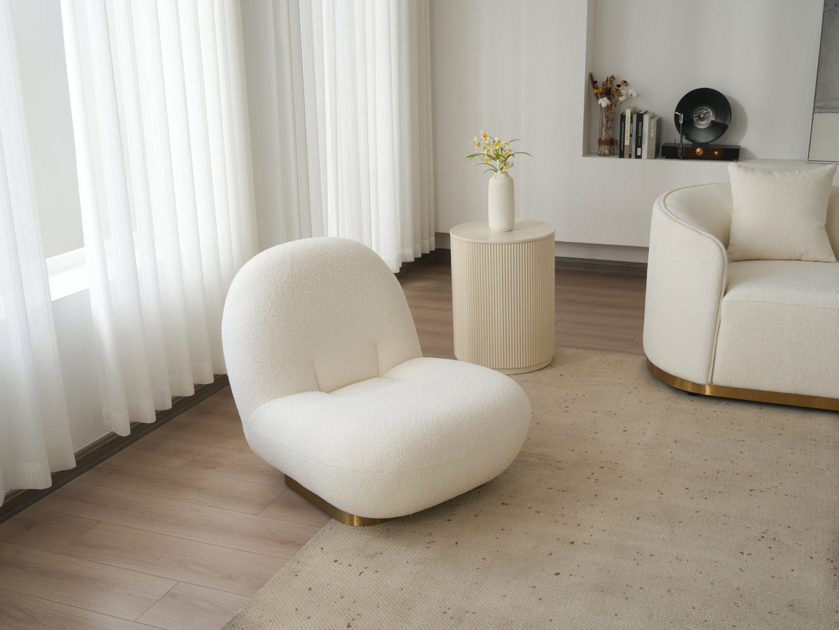 Modern Armless Swivel Accent Lounge Chair, BRAND NEW!