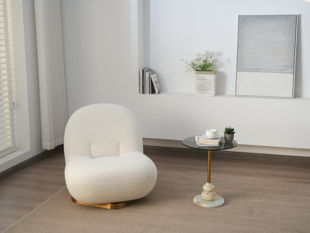 Modern Armless Swivel Accent Lounge Chair, BRAND NEW!