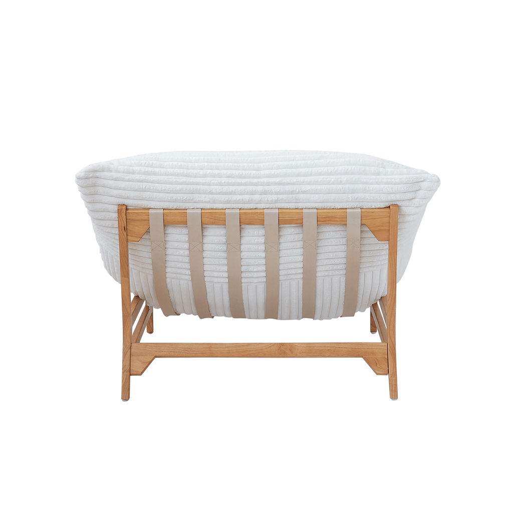 Accent Chair, Corduroy Arm Chair with Wood Frame - PDX Furnish