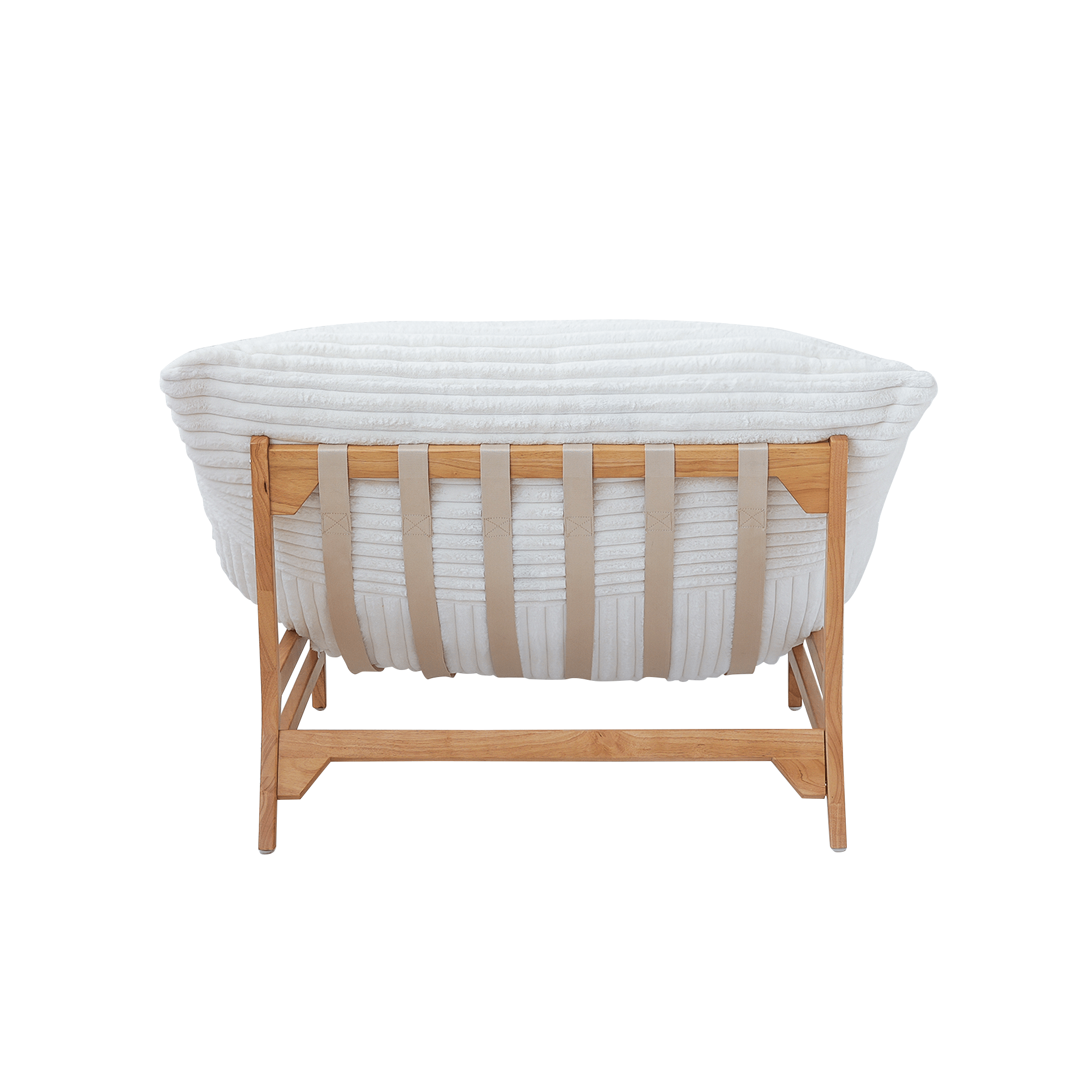 Accent Chair, Corduroy Arm Chair with Wood Frame - PDX Furnish