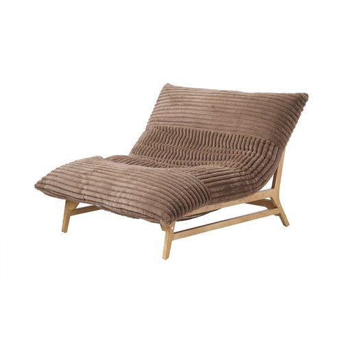 Accent Chair, Corduroy Arm Chair with Wood Frame - PDX Furnish