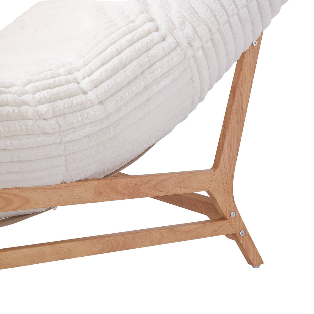 Accent Chair, Corduroy Arm Chair with Wood Frame - PDX Furnish
