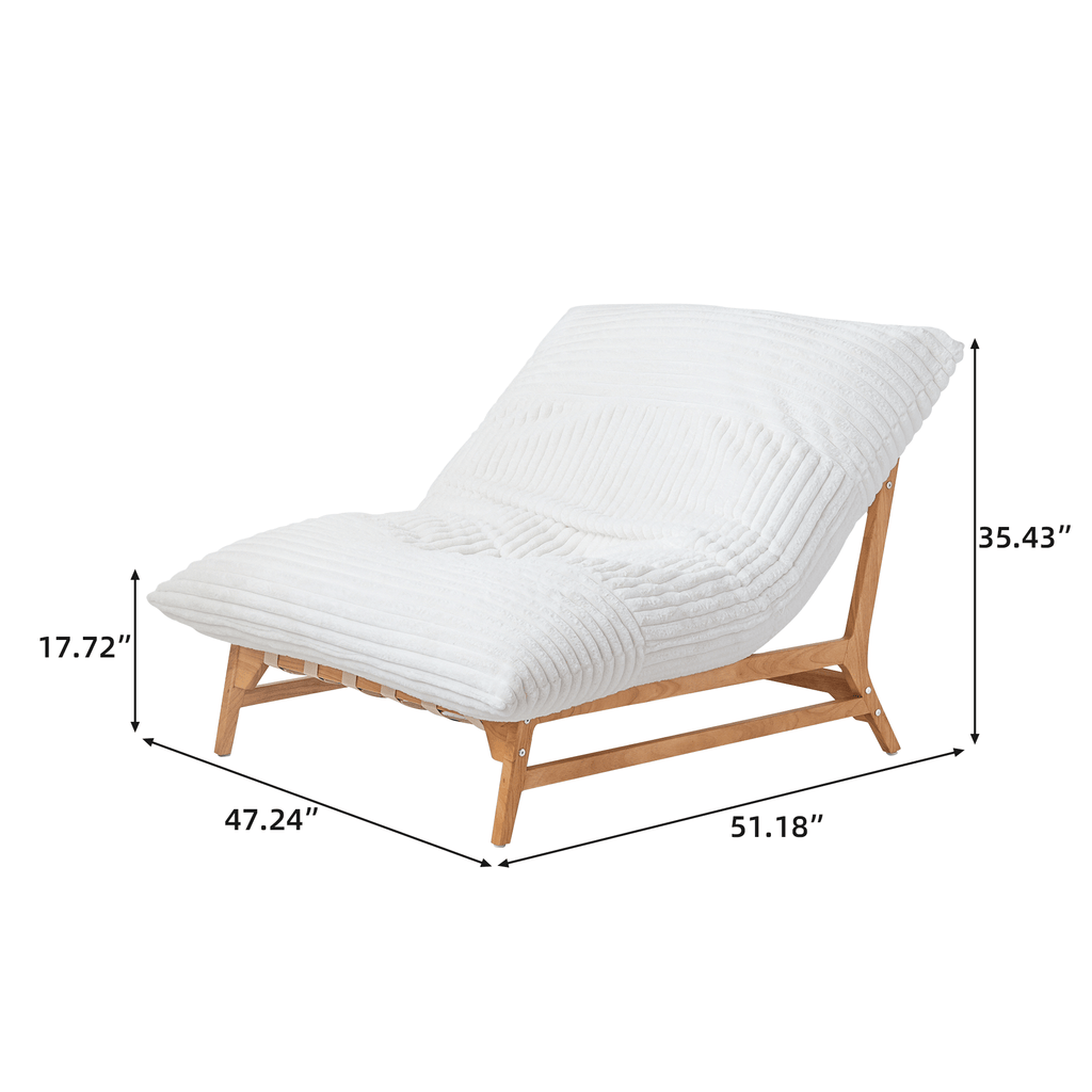 Accent Chair, Corduroy Arm Chair with Wood Frame - PDX Furnish