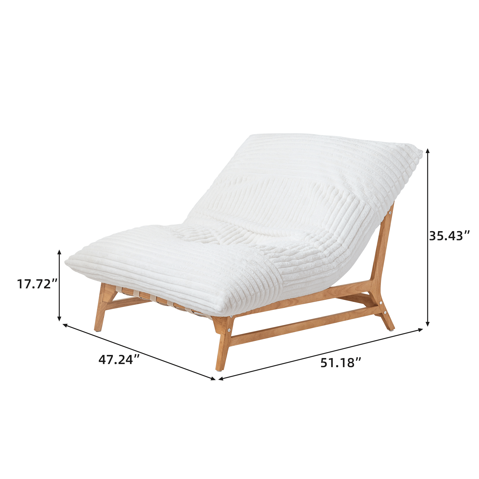 Accent Chair, Corduroy Arm Chair with Wood Frame - PDX Furnish