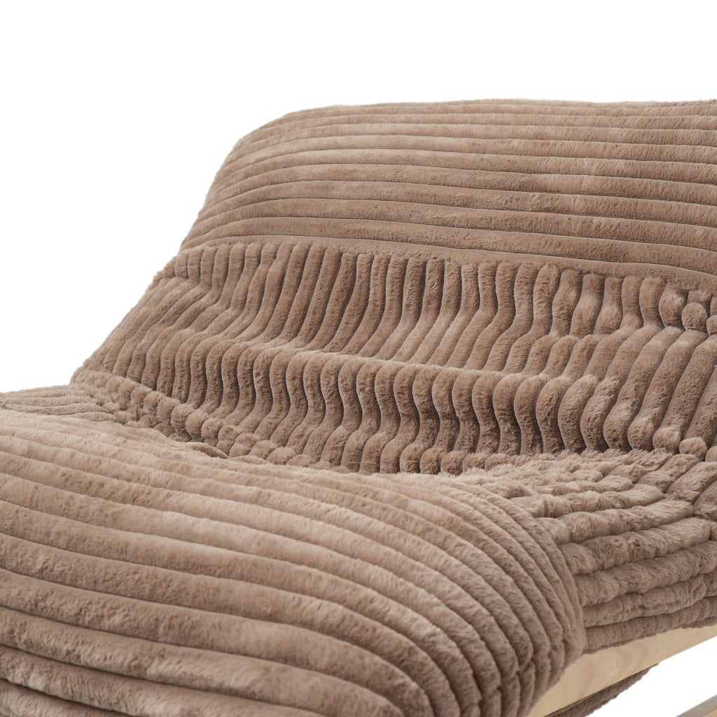 Accent Chair, Corduroy Arm Chair with Wood Frame - PDX Furnish