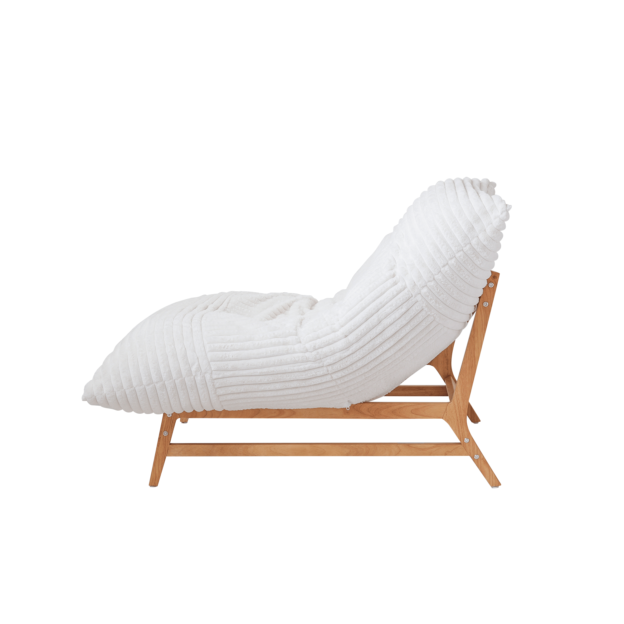 Accent Chair, Corduroy Arm Chair with Wood Frame - PDX Furnish