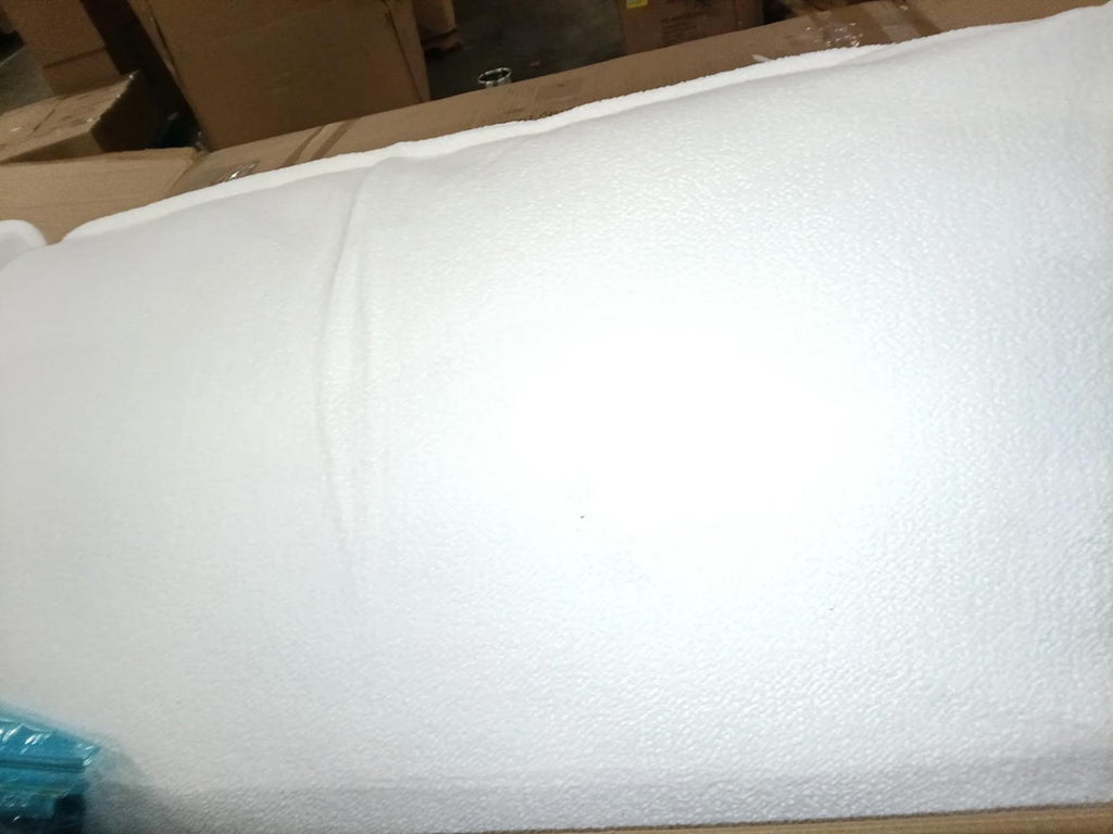 Upholstered Chenille armless Accent Chair, 41", White