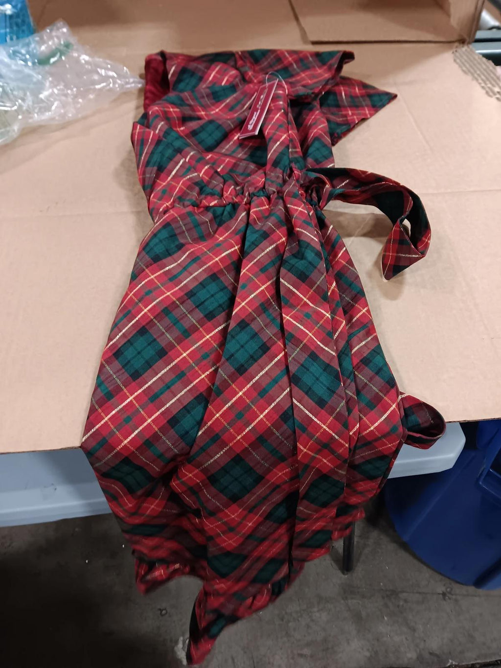 Gymboree Short Sleeve Plaid Dress, Red, Small (teen)