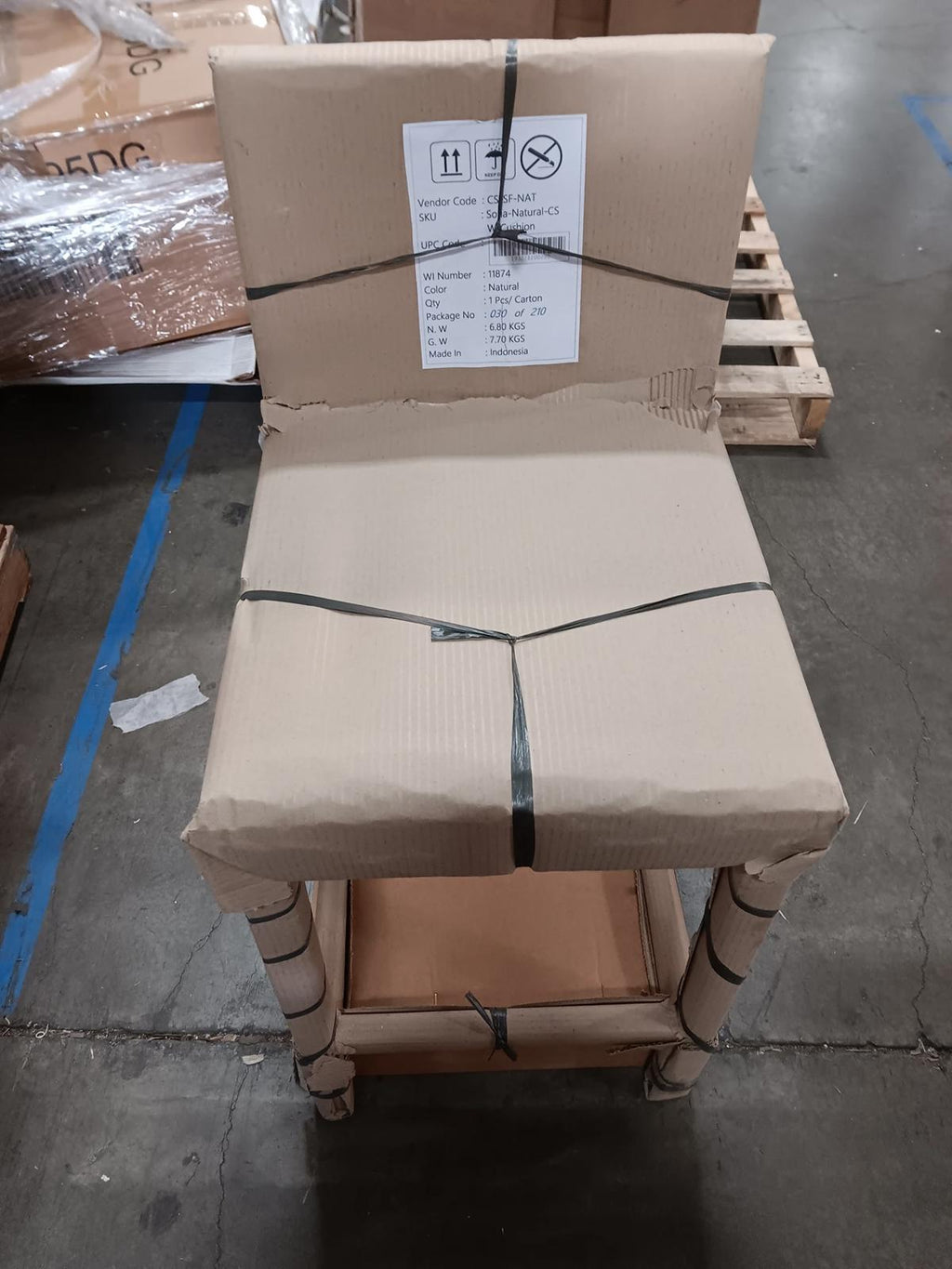 Sofia 40 in. Natural Low Back Counter Height Bar Stool, Like New