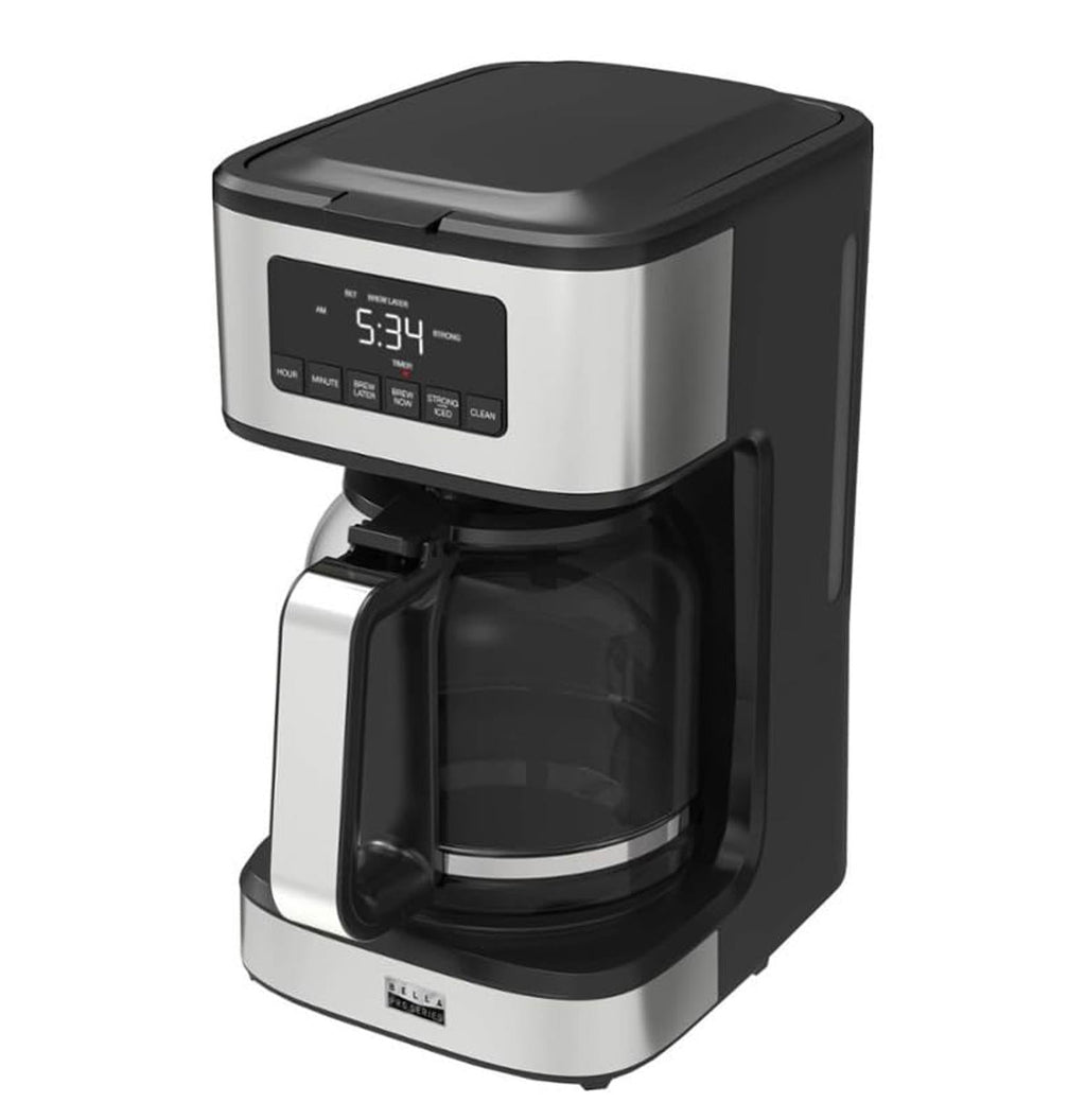 Bella Pro Series - 12 - Cup Programmable Coffee Maker - Stainless Steel - PDX Furnish