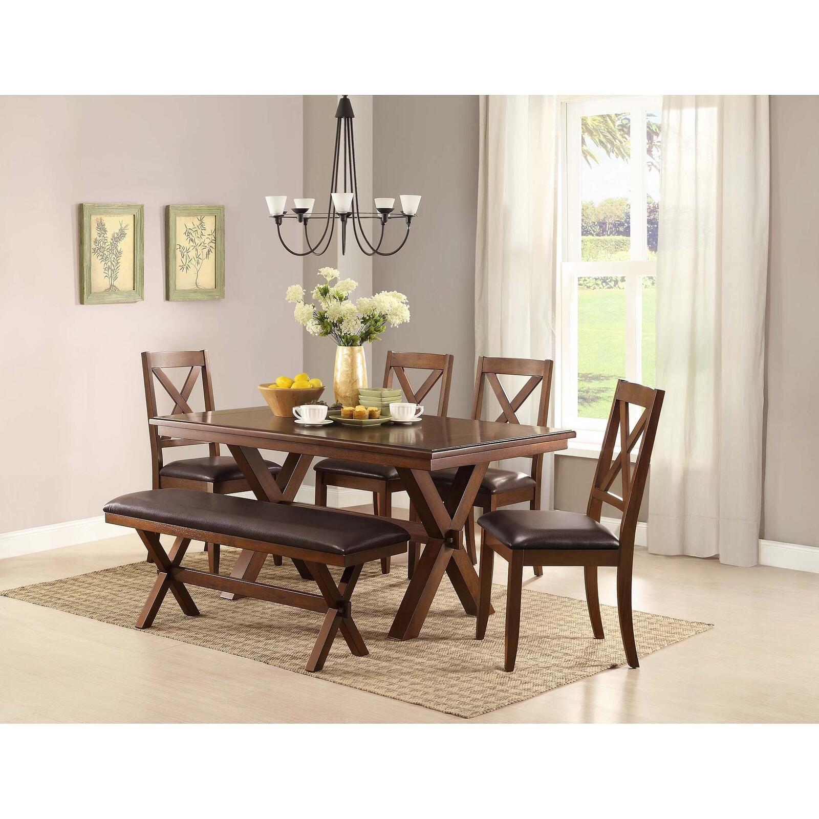 Better Homes and Gardens Maddox Crossing Dining Table, Brown - PDX Furnish